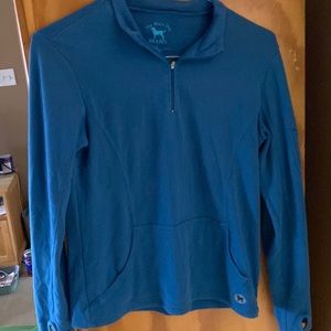 Youth very soft light weight half a zip with front pockets